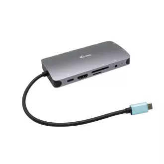 i-tec USB-C Metal Nano Dock HDMI/VGA LAN   Power Delivery 100W   töltő 100W (csomag)