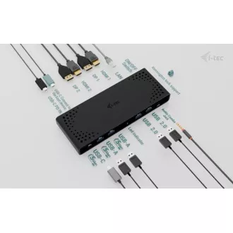 i-tec univerzális Dual 4K kijelző dokkolóállomás, Power Delivery 85W