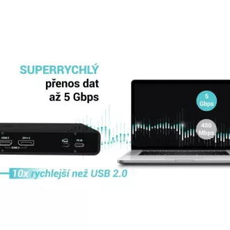 i-tec univerzális Dual 4K kijelző dokkolóállomás, Power Delivery 85W   i-tec USB-C töltő 100W