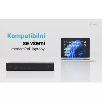 i-tec univerzális 5x 4K kijelző dokkolóállomás, Power Delivery 100W