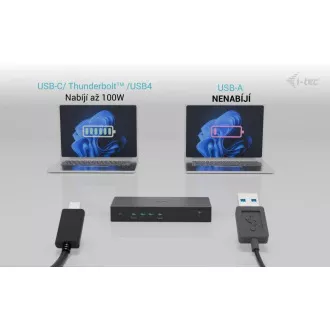 i-tec univerzális 5x 4K kijelző dokkolóállomás, Power Delivery 100W