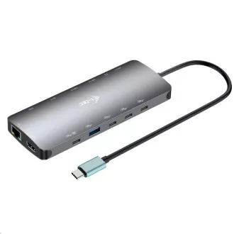 i-tec USB-C Metal Nano 3x Display Dock, 2x HDMI 1x USB-C videó, Power Delivery 140W