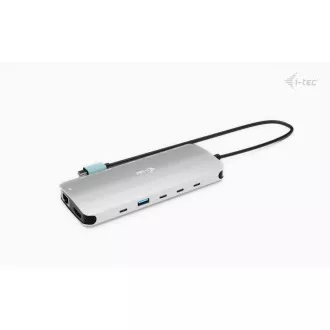 i-tec USB-C Metal Nano 3x Display Dock, 2x HDMI 1x USB-C videó, Power Delivery 140W