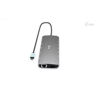 i-tec USB-C Metal Nano 3x Display Dock, 2x HDMI 1x USB-C videó, Power Delivery 140W