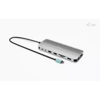 i-tec USB-C Metal Nano 3x Display Dock, 2x HDMI 1x USB-C videó, PD 140W   univerzális töltő 140 W