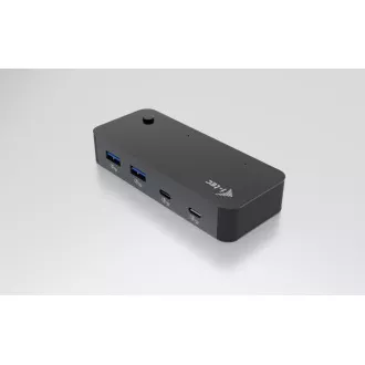 i-tec univerzális KVM HUB 2x USB-C   2x USB-A 3.0 port