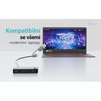 i-tec univerzális KVM HUB 2x USB-C   2x USB-A 3.0 port