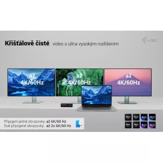 i-tec Thunderbolt 5 Quattro kijelző dokkolóállomás, Power Delivery 140W