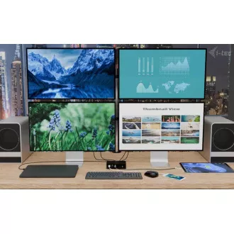 i-tec Thunderbolt 5 Quattro kijelző dokkolóállomás, Power Delivery 140W
