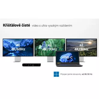 i-tec Thunderbolt4 3x Display dokkolóállomás, Power Delivery 96W