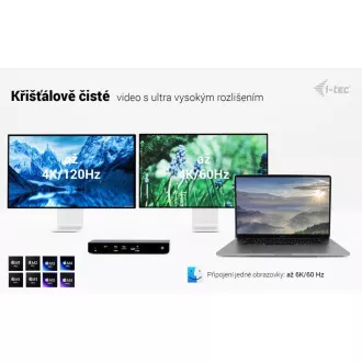 i-tec Thunderbolt4 3x Display dokkolóállomás, Power Delivery 96W