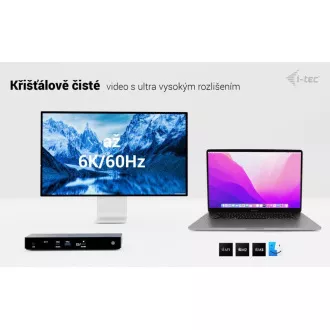 i-tec Thunderbolt4 3x Display dokkolóállomás, Power Delivery 96W