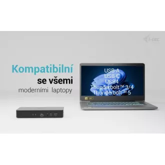 i-tec univerzális intelligens, két kijelzős dokkolóállomás, Power Delivery 100W