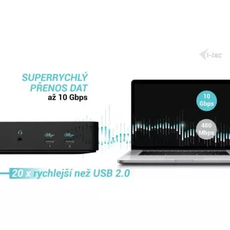 i-tec USB-C intelligens hármas kijelző dokkoló állomás, Power Delivery 100W i-tec USB-C intelligens hármas kijelző dokkoló állomás, Power Delivery 100W