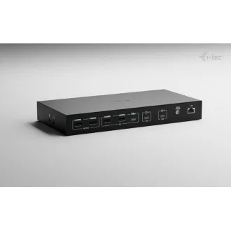 i-tec USB-C KVM dokkolóállomás 3 hosthoz, kettős kijelző, Power Delivery 1x 92W/2x 65W