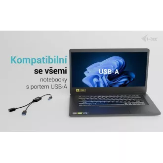 i-tec USB-A kábel HUB 2 port (2x USB-A)