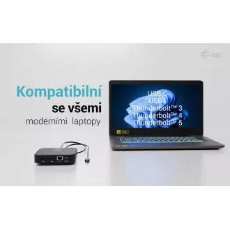 i-tec USB-C Dual HDMI dokkoló állomás, Power Delivery 100W