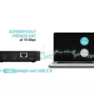 i-tec USB-C Dual HDMI dokkoló állomás, Power Delivery 100W