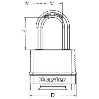 Master Lock kombinációs lakat - Excell - 56mm