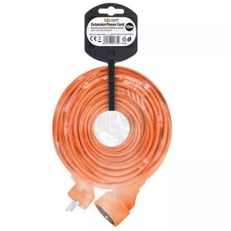 Solight hosszabbító vezeték - csatlakozó, 1 aljzat, 10m, 3 x 1mm2, narancssárga