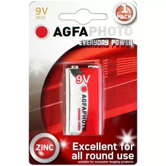 AgfaPhoto cink akkumulátor 9V, zsugor 1db