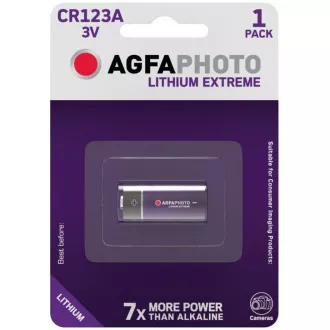 AgfaPhoto lítium fotóelem CR123A, buborékfólia 1db