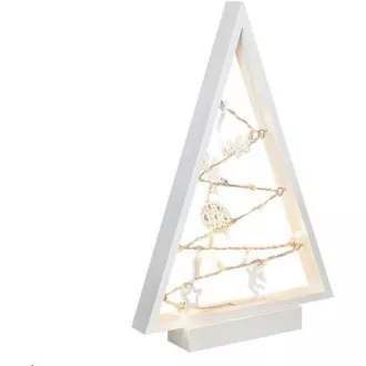 Solight LED fa karácsonyfa díszekkel, 15LED, natúr fa, 37cm, 2x AA Solight LED fa karácsonyfa díszekkel, 15LED, natúr fa, 37cm, 2x AA