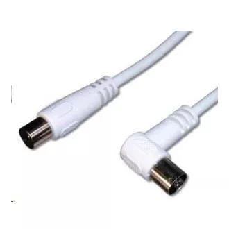 PREMIUMCORD TV antennakábel 10m, 90°-os csatlakozó (koaxiális, M/F, 75 Ohm) PREMIUMCORD TV antennakábel 10m, 90°-os csatlakozó (koaxiális, M/F, 75 Ohm)