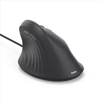 Hama függőleges, ergonomikus, vezetékes egér ECM-500R, jobbkezes, fekete