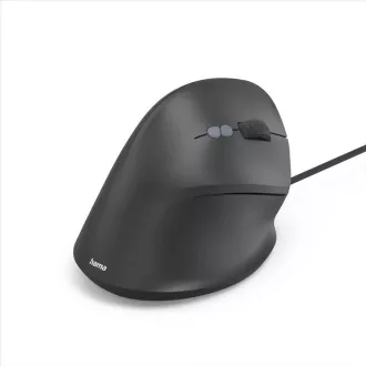Hama függőleges, ergonomikus, vezetékes egér ECM-500R, jobbkezes, fekete