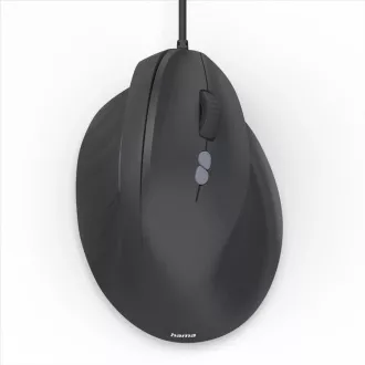 Hama függőleges, ergonomikus, vezetékes egér ECM-500R, jobbkezes, fekete
