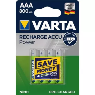 Varta LR03/4BP 800 mAh használatra kész (Blistr 4db)