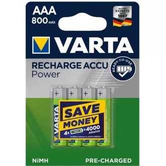 Varta LR03/4BP 800 mAh használatra kész (Blistr 4db)