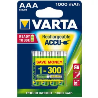 Varta LR03/4BP 1000 mAh használatra kész (Blistr 4db)