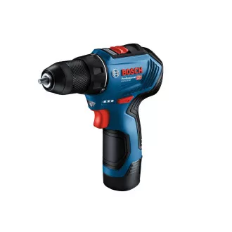 BOSCH GSR 12V-30, akkus fúrócsavarhúzó, 0 - 420 / 0 - 1.600 rpm, 8 mm, fúrószárkészlet és fúrószárkészlet, táska