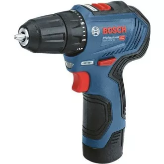 BOSCH GSR 12V-30, akkus fúrócsavarhúzó, 0 - 420 / 0 - 1.600 rpm, 8 mm, fúrószárkészlet és fúrószárkészlet, táska