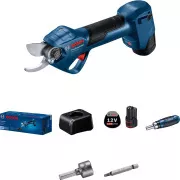BOSCH Pro metszőolló, vezeték nélküli metszőolló, 25 mm, 12, 0 V, gyorstöltővel