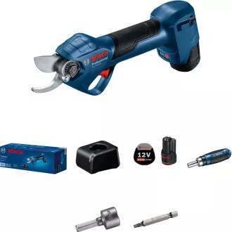 BOSCH Pro metszőolló, vezeték nélküli metszőolló, 25 mm, 12, 0 V, gyorstöltővel