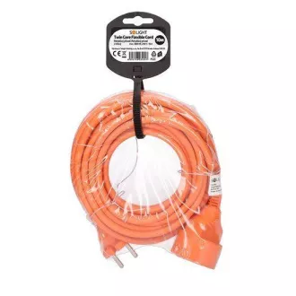 Solight 1z mozgó vezeték - csatlakozó, 10m, 2 x 1, 5mm2, narancssárga