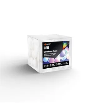 Solight LED karácsonyi lánc színes gömbök, 20x LED, 2m, 2x AA