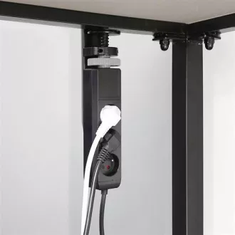 Solight 3z   USB A C hordozható asztali csatlakozó, 2m, fekete, USB gyorstöltő 20W PD