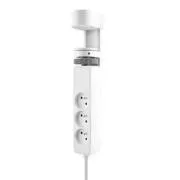 Solight 3z   USB A C hordozható asztali csatlakozó, 2m, fehér, USB gyorstöltő 20W PD