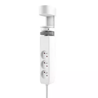 Solight 3z   USB A C hordozható asztali csatlakozó, 2m, fehér, USB gyorstöltő 20W PD