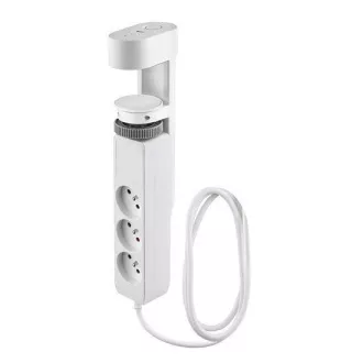 Solight 3z   USB A C hordozható asztali csatlakozó, 2m, fehér, USB gyorstöltő 20W PD