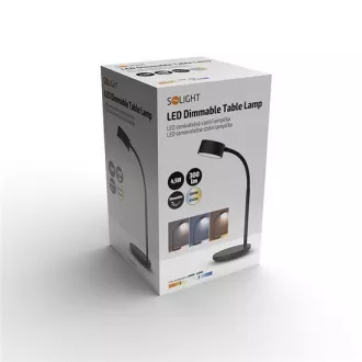 Solight LED asztali lámpa, 4, 5W, 300lm, 3CCT, fekete, talpazat Solight LED asztali lámpa, 4, 5W, 300lm, 3CCT, fekete, talpazat