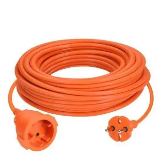 Solight 1z mozgó vezeték - csatlakozó, 20m, 2 x 1, 5mm2, narancssárga