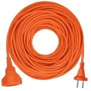 Solight 1z mozgó vezeték - csatlakozó, 30m, 2 x 1, 5mm2, narancssárga