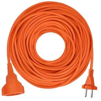 Solight 1z mozgó vezeték - csatlakozó, 30m, 2 x 1, 5mm2, narancssárga