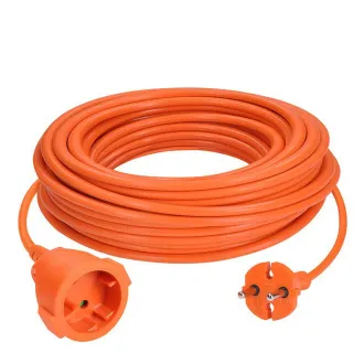 Solight 1z mozgó vezeték - csatlakozó, 15m, 2 x 1, 5mm2, narancssárga