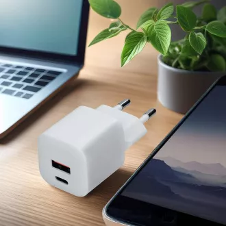 Solight USB-C   USB-A gyors töltő GaN 20W PD